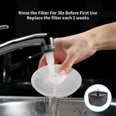 Sarpaws cat fountain filter fits, seamless installation improves filtration.
