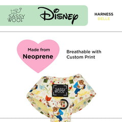 Sassy Woof Disney Belle harness adjustable fit suits growing puppies and many breeds.