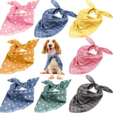 SATINIOR 8-pieces pack dog bandanas variety for stylish pets