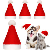 SATINIOR four-piece cat and dog Santa hats pack for festive photos