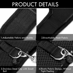 SATINIOR small pet harness leash 4.4 ft demonstrates ample walking space.