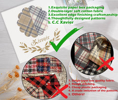 Savier plaid pattern bandana adds timeless style for photos and events