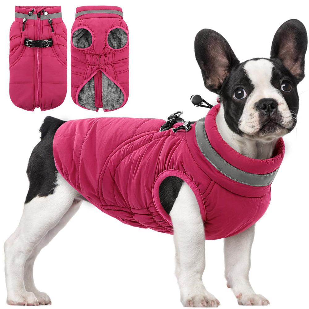 SAWMONG dog coat shows waterproof fabric keeping your dog warm on chilly walks