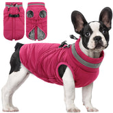 SAWMONG dog coat shows waterproof fabric keeping your dog warm on chilly walks