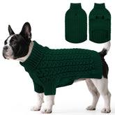 SAWMONG Dog Sweater green closeup knit shows soft breathable fabric for comfy everyday wear