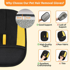 SAWMONG gloves in use on fabric couch—removing hair without harsh motions