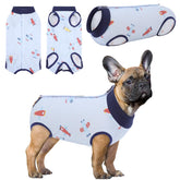 SAWMONG traje de recuperación para perros, vista frontal, protege zonas sensibles