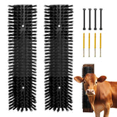 Sayutie livestock scratch brush back-view with screws for easy mounting and fence protection