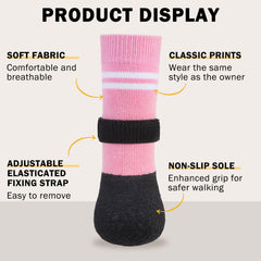 SCENEREAL anti-slip dog boots side view showing secure grip.