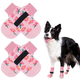 SCENEREAL anti-slip dog socks closeup on strap for secure fit and paw protection.