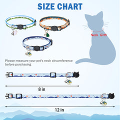 SCENEREAL Breakaway Cat Collar bell-front view promotes safety and visibility.