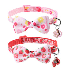 SCENEREAL breakaway cat collar pink buckle for safe daily wear.