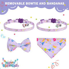 SCENEREAL cat bandana collar bell-detachable provides audible cue for easy pet location.