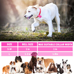 SCENEREAL dog bell with nylon loop securely attaches to collars for outdoor tracking.