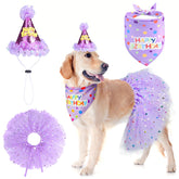 SCENEREAL dog birthday bandana close-up with breathable fabric for comfortable wear and photos