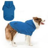 SCENEREAL dog hoodie blue front pocket view highlights built-in pocket for treats
