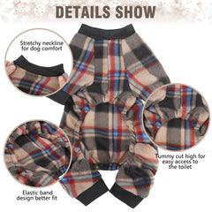 SCENEREAL dog pajamas with elastic waistband for adjustable fit