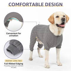 SCENEREAL dog pajamas with jacquard texture add chic style for daily adventures.