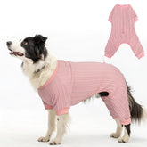SCENEREAL dog pajamas pink front view for cozy indoor wear and year-round comfort.