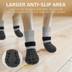 SCENEREAL dog socks pawprint grip close-up boosts traction on slick surfaces