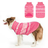 SCENEREAL dog sweater front view shows winter warmth and stylish fit for cozy outdoor walks.