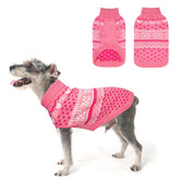 SCENEREAL dog sweater back length 12 inches keeps small dogs warm during chilly walks.