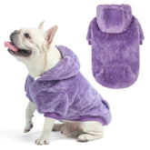 SCENEREAL fleece dog sweater hoodie front view shows cozy warmth for walks