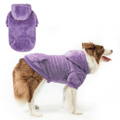 SCENEREAL fleece dog hoodie front view shows easy on off pullover design