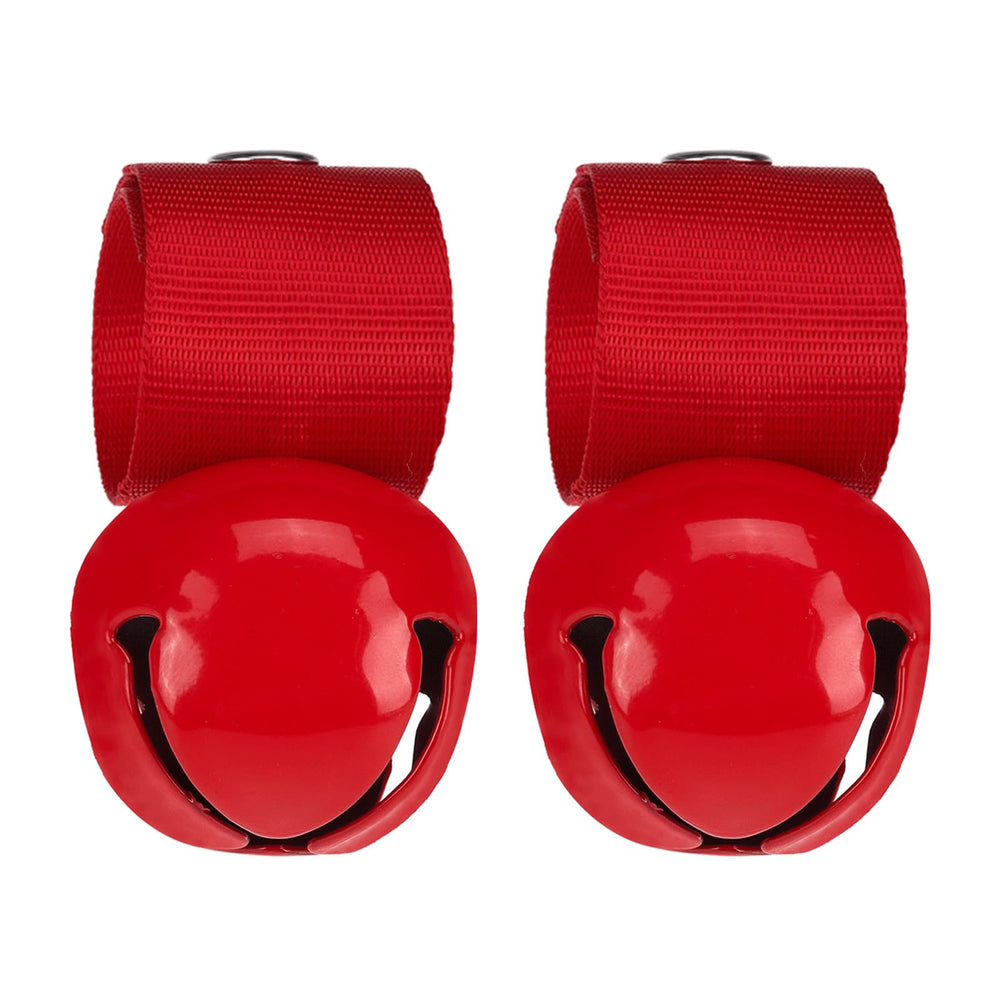 SCENEREAL large dog collar bell 2-pack red on-dog-collar for easy position tracking.