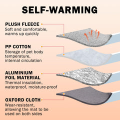 SCENEREAL self-warming cat bed folded-bed for portable warmth during travel