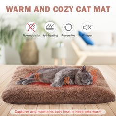 SCENEREAL self-warming cat bed mattress mode offers lounging warmth.