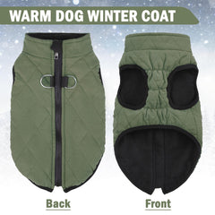 SCENEREAL winter dog vest full zipper detail prevents snagging