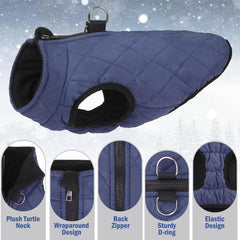 SCENEREAL winter dog vest interior fleece lining provides quick warmth and comfort