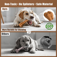 SCHITEC dog bone chew toy beef-flavor-scent entices extended chews