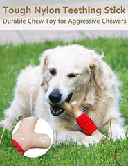 SCHITEC teething nubs on chew toy massage gums and promote cleaner teeth.