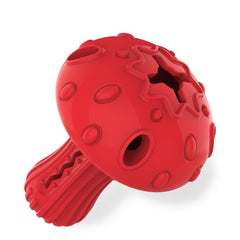 SCHITEC dog chew toy top view shows treat dispensing for mental stimulation