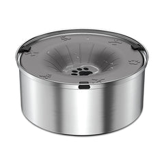 SCHITEC dog water bowl with floating disk prevents spills for cleaner floors.
