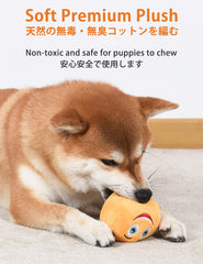 SCHITEC Squeaky Dog Toys soft plush fabric emphasizes gentle chewing for puppies.