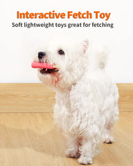 SCHITEC natural latex dog toy, material closeup, safe chewing for puppies.
