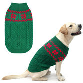 SCIROKKO Warm Winter dog sweater front view keeps dogs cozy on chilly walks.