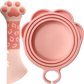 ScivoKaval paw-shape lid cover keeps cat food cans fresh.