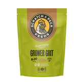 Scratch and Peck Grower Grit bag front view for growing chickens and ducks digestion support