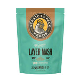 Scratch and Peck Layer Mash 10lb bag front for easy storage and feeding.