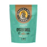 Scratch and Peck Oyster Shell Supplement bag ready to boost eggshell strength.