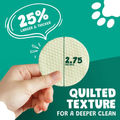 Scrubby Pet ear wipes with aloe vera and eucalyptus for soothing ear care.