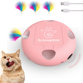 Scsuupoee Interactive Cat Toy pink front view—engaging indoor play for curious cats