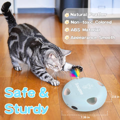 Scsuupoee Interactive Cat Toy seven-holes design supports repeated interactive sessions.