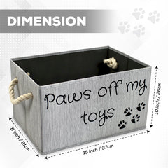 SD SKYDEN dog toy organizer features permanent ink lettering for quick item recognition and labeling.