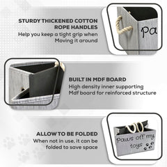 SD SKYDEN toy storage bins for dogs blend with home decor and offer versatile organization options.