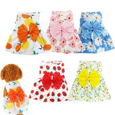 Sdfvsdg 5-pcs floral dog dress set, perfect for daily wear and cute photo ops.